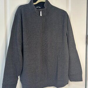 Men's Dark Gray Lands' End 1/4 Zip Pullover Size XL NWOT